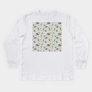 Sea Otters Kids Long Sleeve T-Shirt